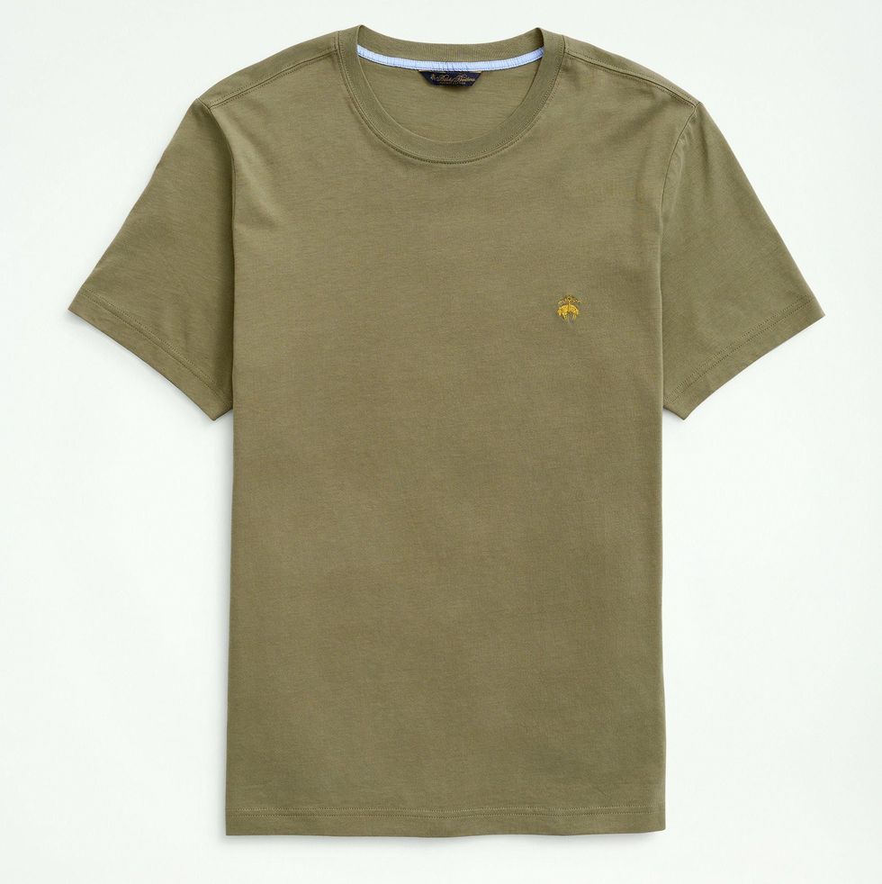 Washed Supima® Cotton Logo Crewneck T-Shirt
