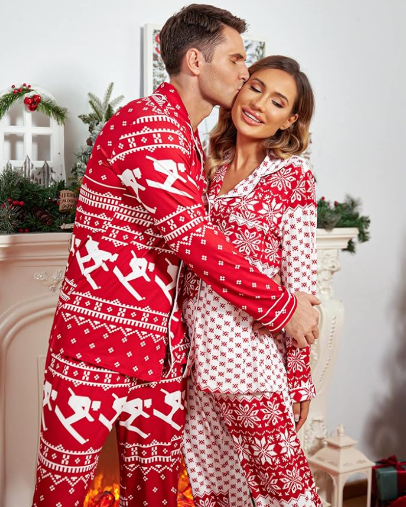 Matching Couples Christmas Pajamas