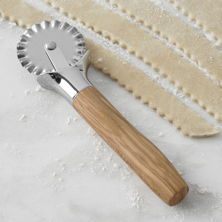 Olivewood Fluted Pastry Cutter Olivewood Fluted Pastry Cutter