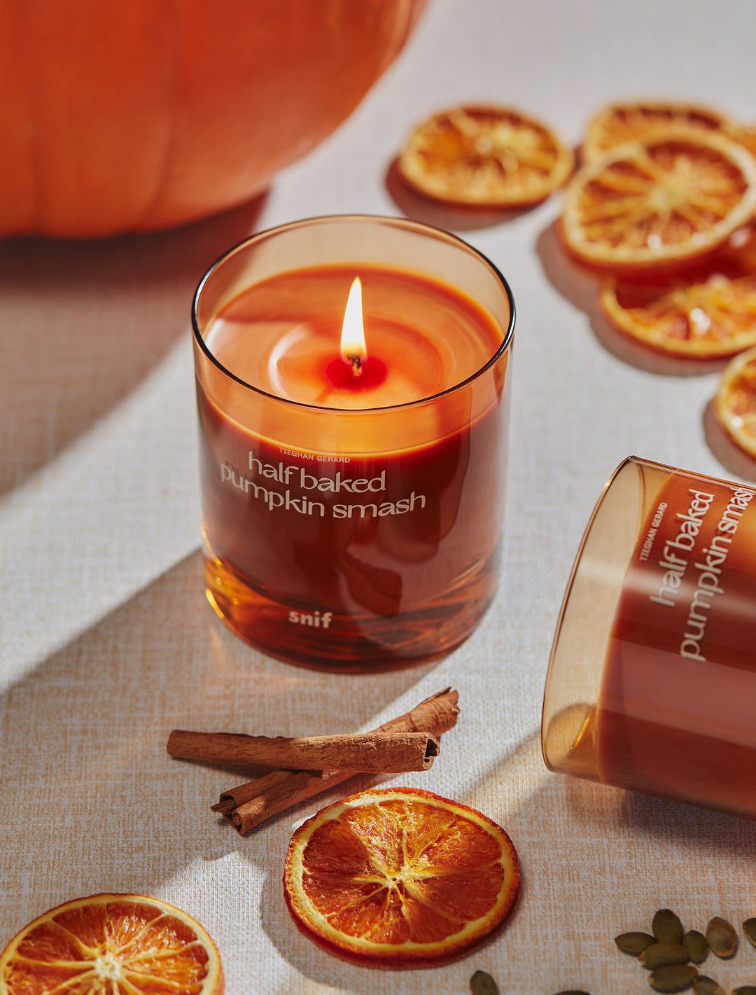 Seven Bath & Body outlets Works Fall Autumn Scented Candles NEW Home Fragrance Pumpkin