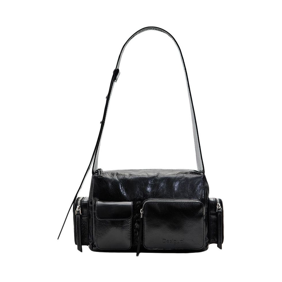 Midsize Pockets Leather Bag 