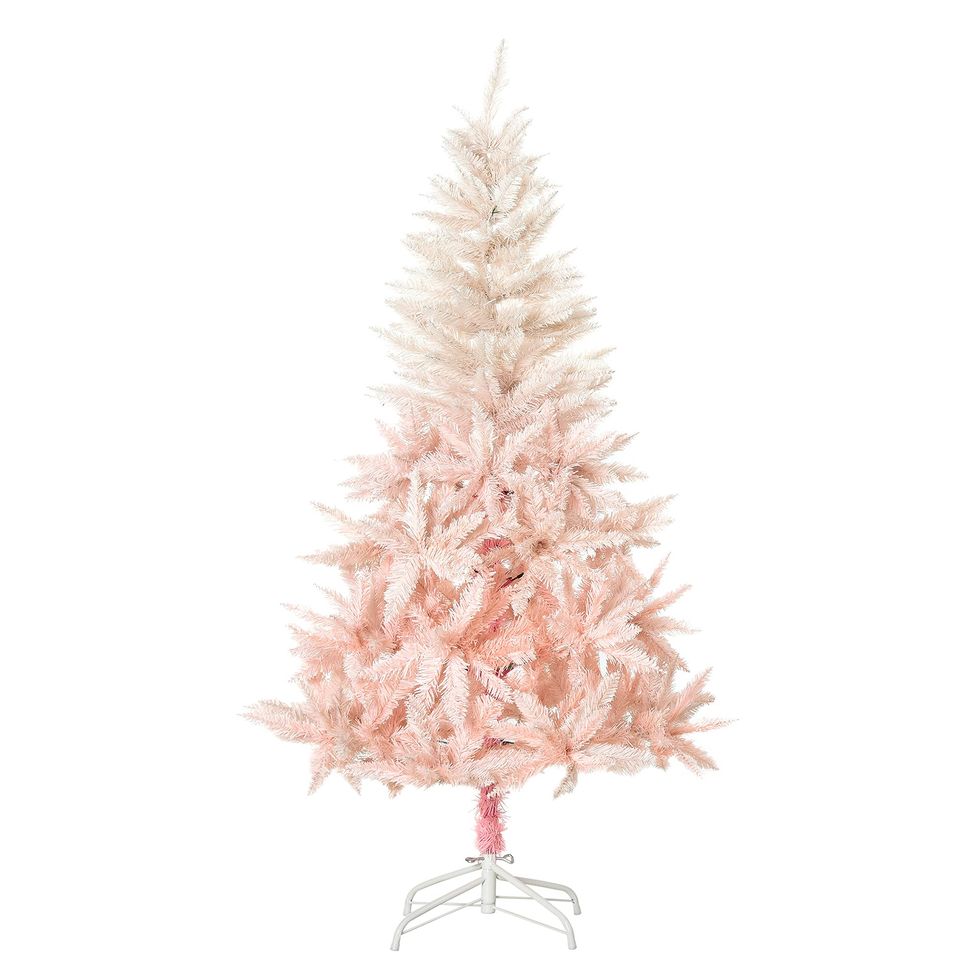 The Holiday Aisle 24pcs Mini Christmas Tree Artificial Frosted Sisal Pine Trees with Wooden Bases, DIY Crafts Bottle Brush Trees for Christmas Home Table Top Decor Wint