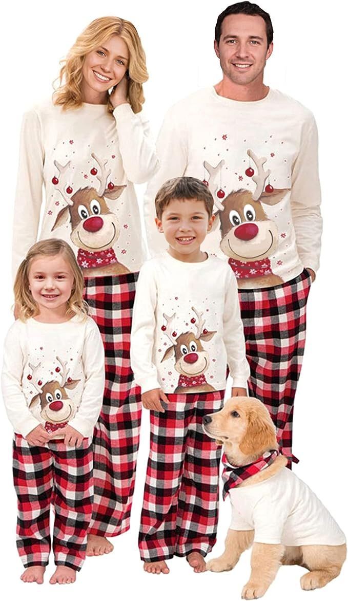 Matching family christmas cheap pajamas short sleeve