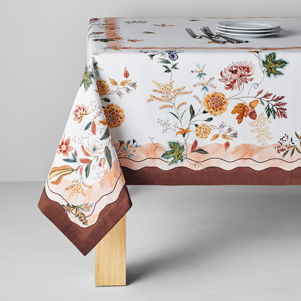Fall Botanical Tablecloth Fall Botanical Tablecloth