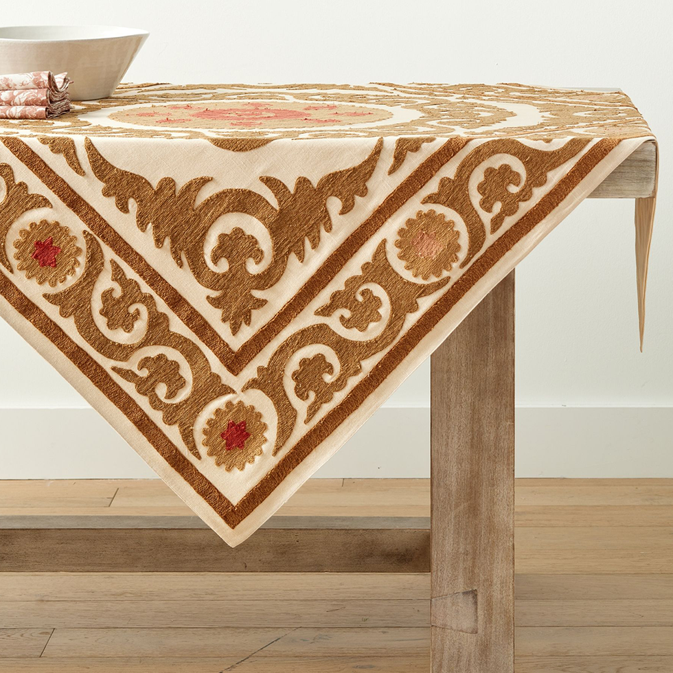 Neila Suzani Embroidered Table Throw Neila Suzani Embroidered Table Throw