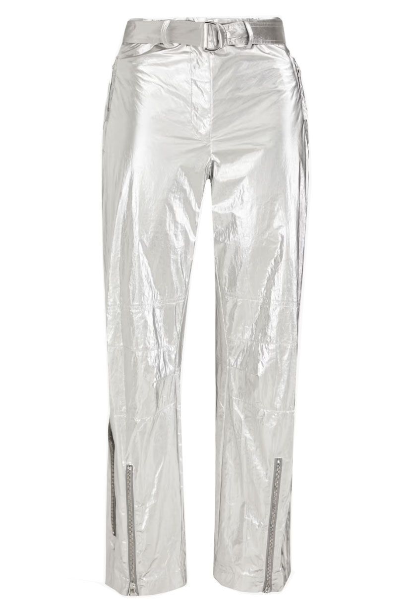 Silver Metallic Top & Trousers Women's Co-Ord Set - A.T.U.N.