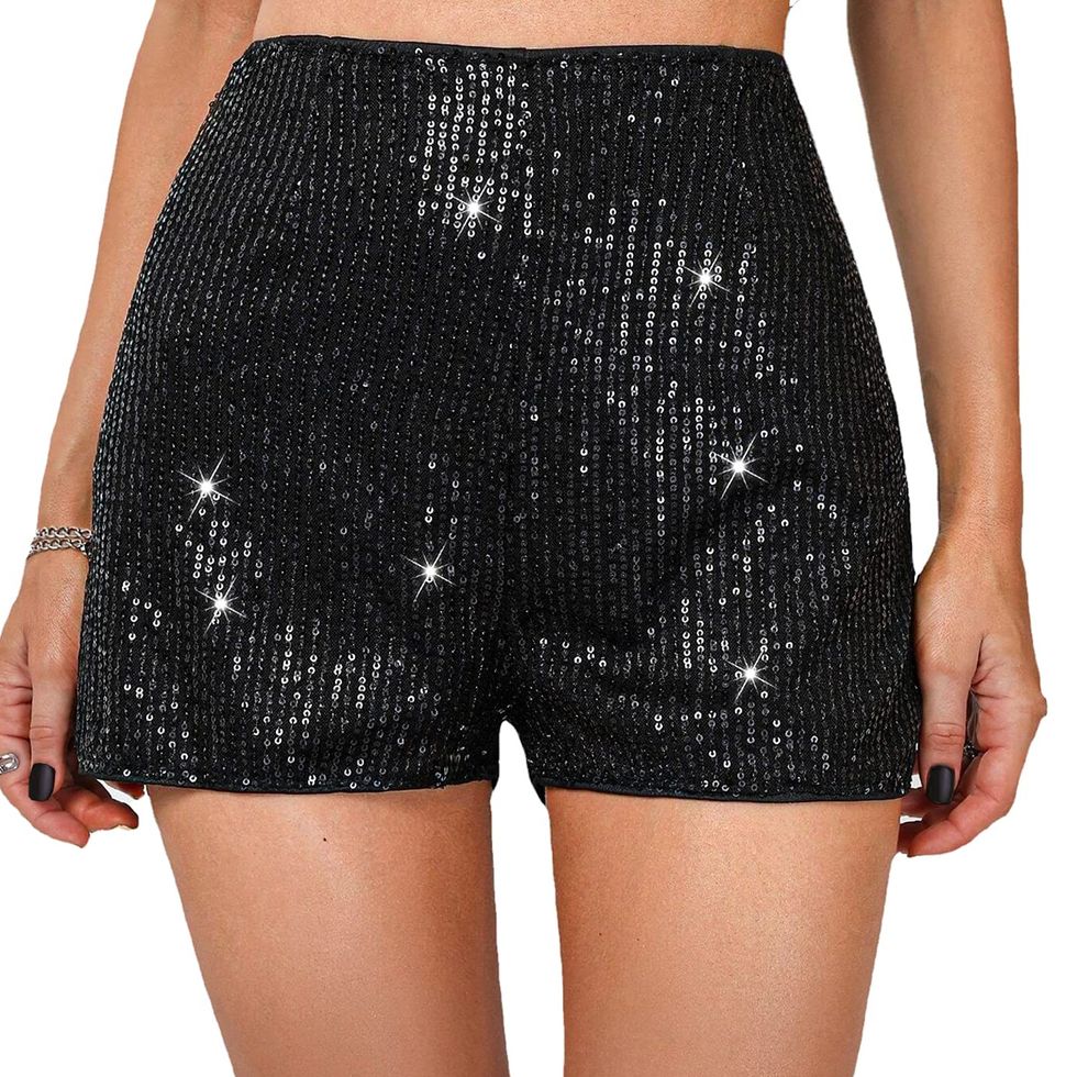 High Waisted Sequin Shorts