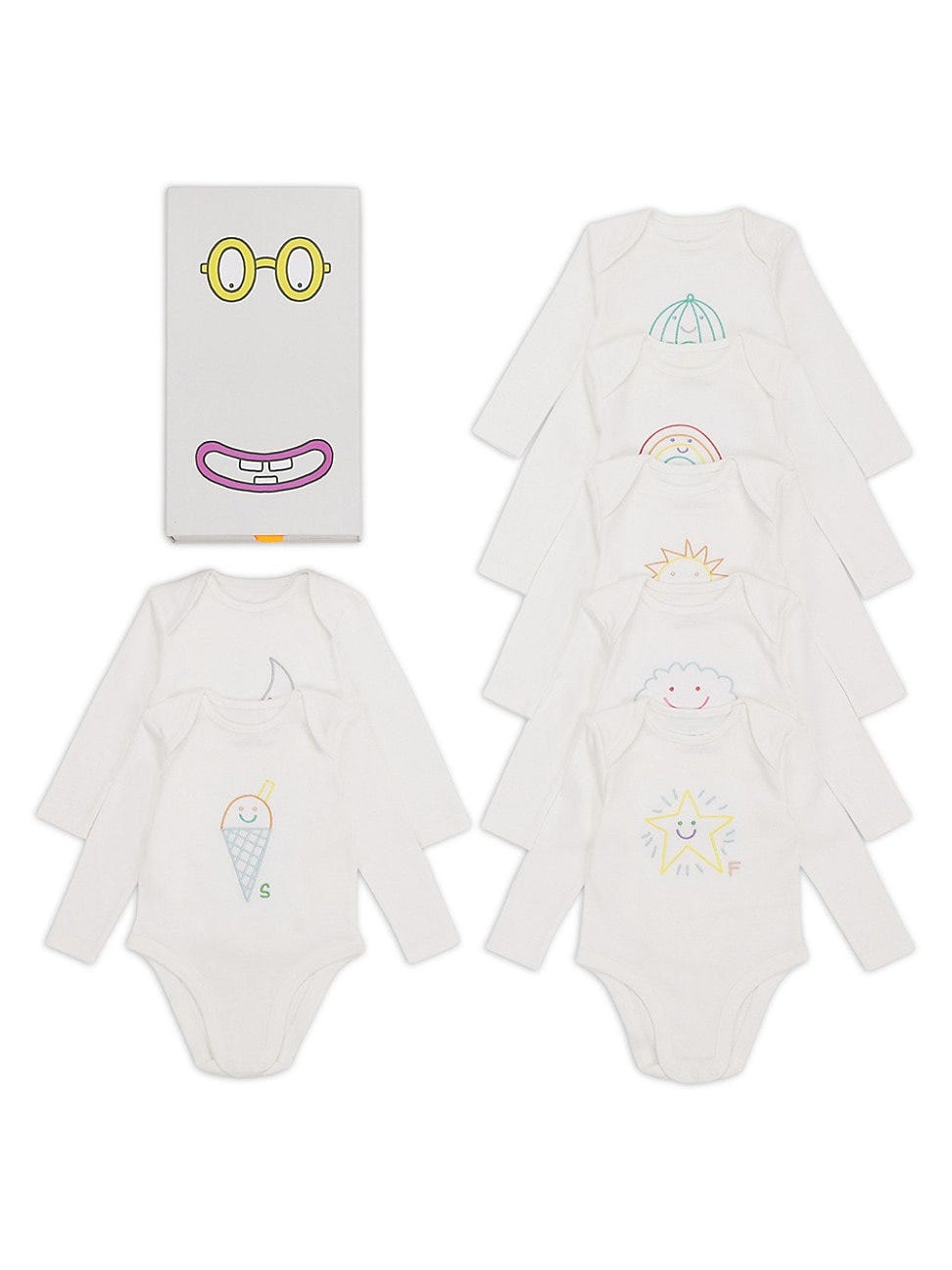 Baby's 7-Pack Weather Embroidery Bodysuit Set Baby's 7-Pack Weather Embroidery Bodysuit Set