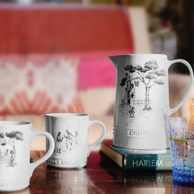 Le Creuset and Designer Sheila Bridges Collaborate on a Harlem Toile  Collection