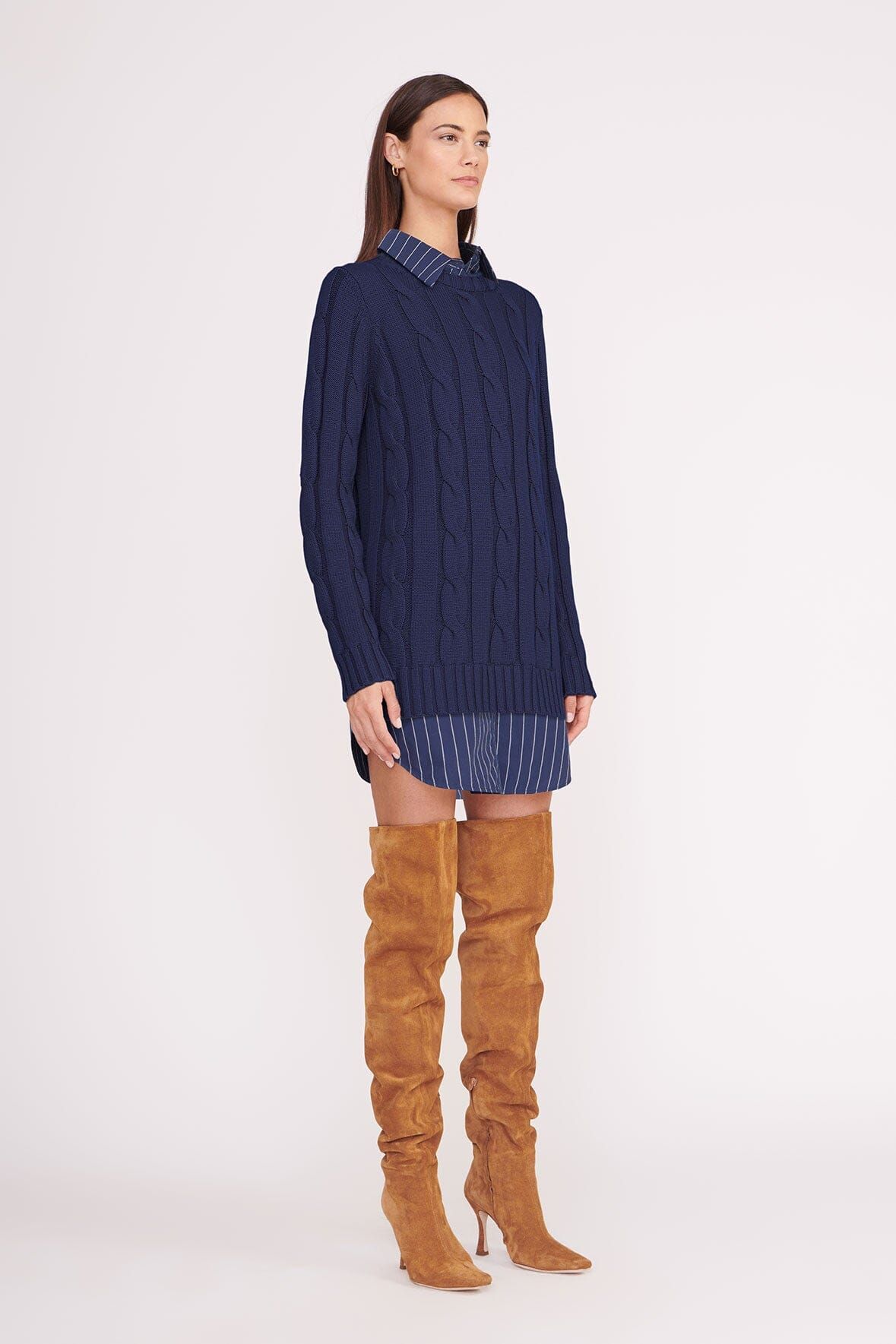 Polo ralph lauren clearance pointelle wool sweater dress