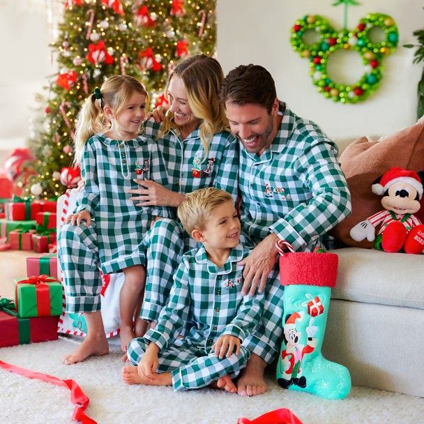 Christmas Family Matching Pajamas Set, Xmas Bear Printed Pajamas