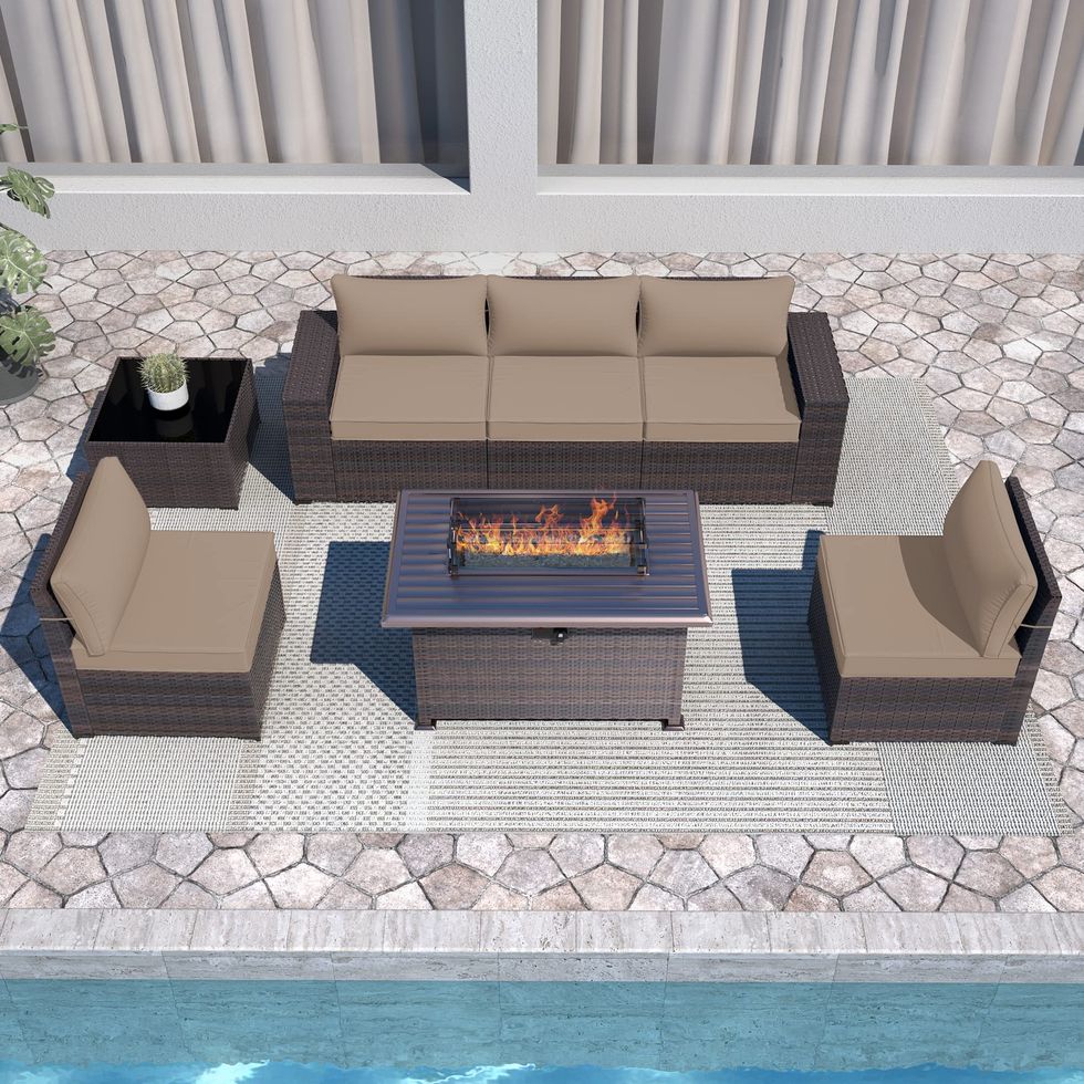 Patio Set with Propane Fire Pit
