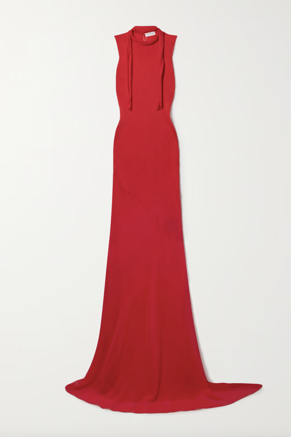 Christy Wool and Silk-Blend Georgette Gown