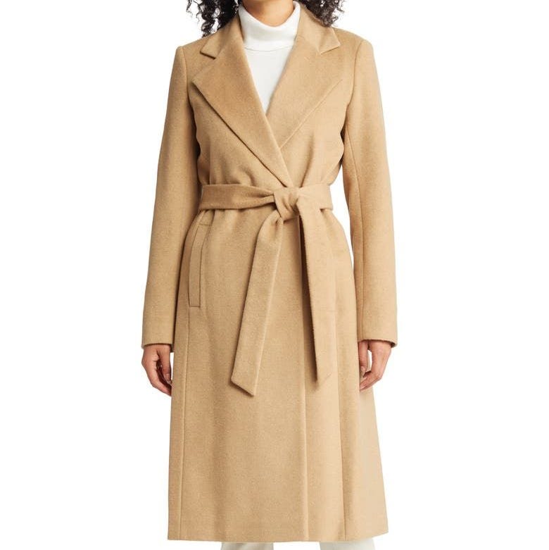 Belted Wool Blend Coat