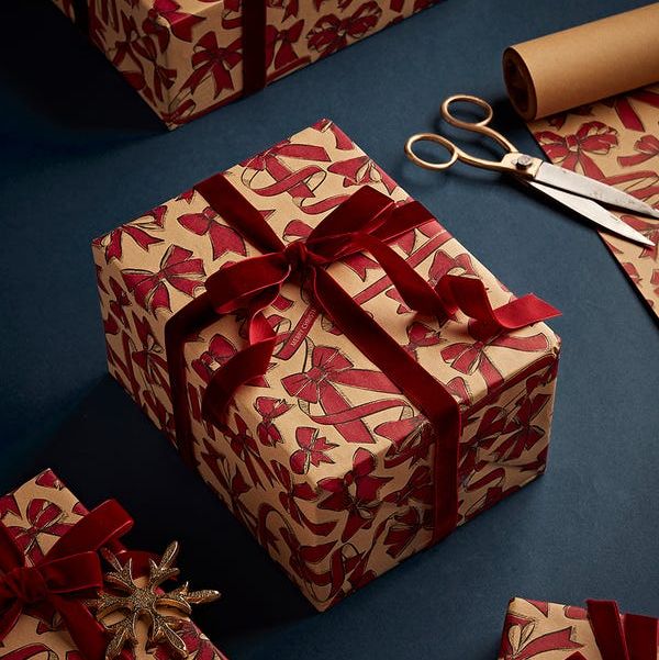 Cox & Cox Festive Bows Recycled Wrapping Paper 