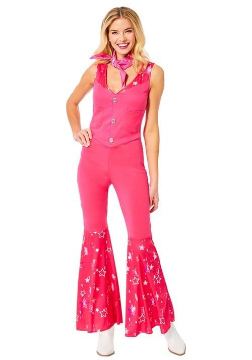 2023 Movie Pink Cowgirl Star-Covered Flared Pants Cosplay Costume