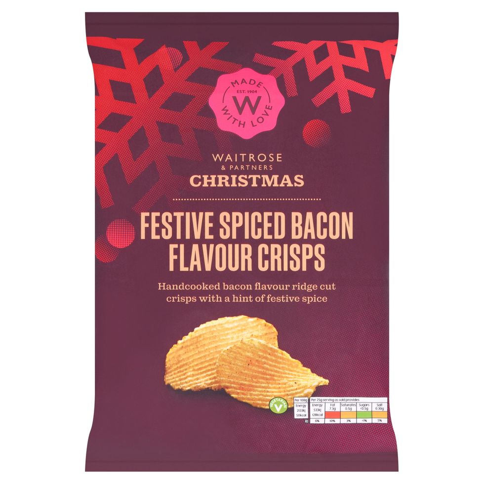 Waitrose Christmas Festive Spiced Bacon Flavour Crisps 150g