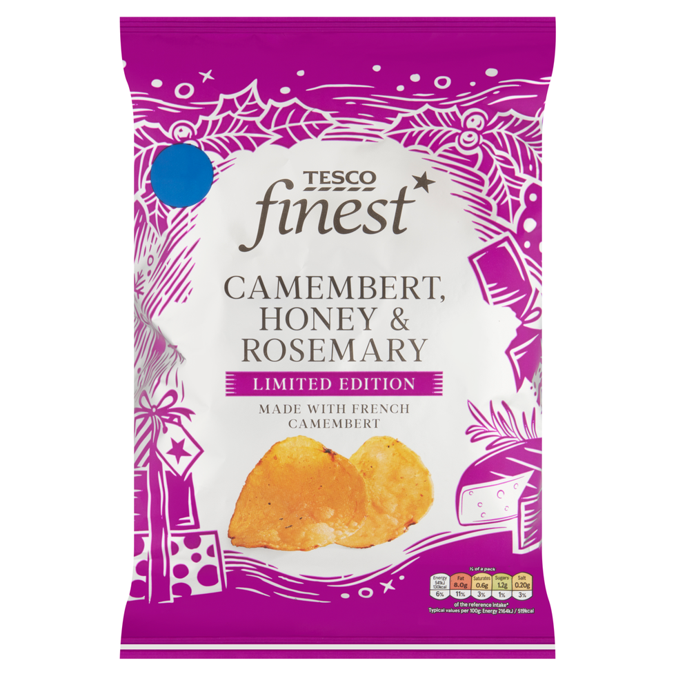 Tesco Finest Camembert, Rosemary & Honey Crisps 150g