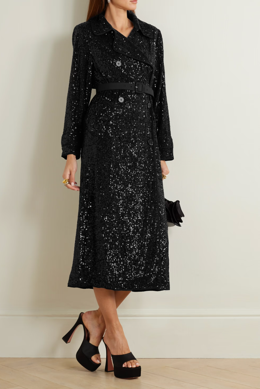 Long black dress on sale coat