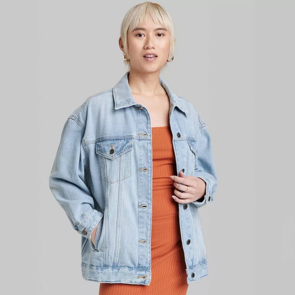 Oversized denim 2024 jacket target