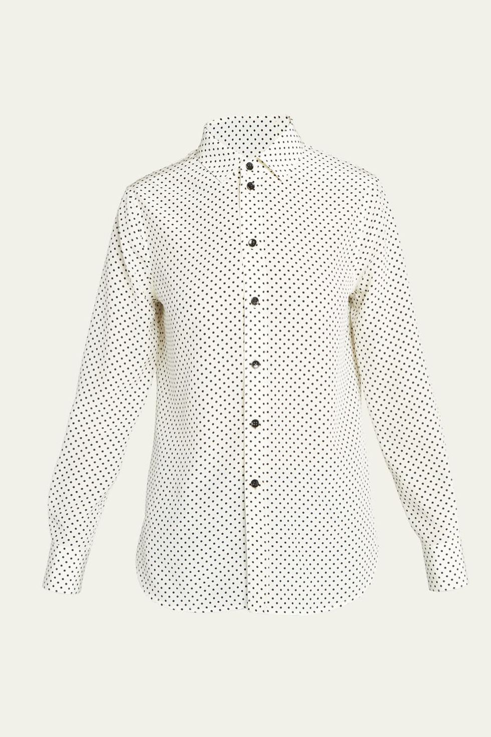 Polka-Dot Classic Button-Front Shirt