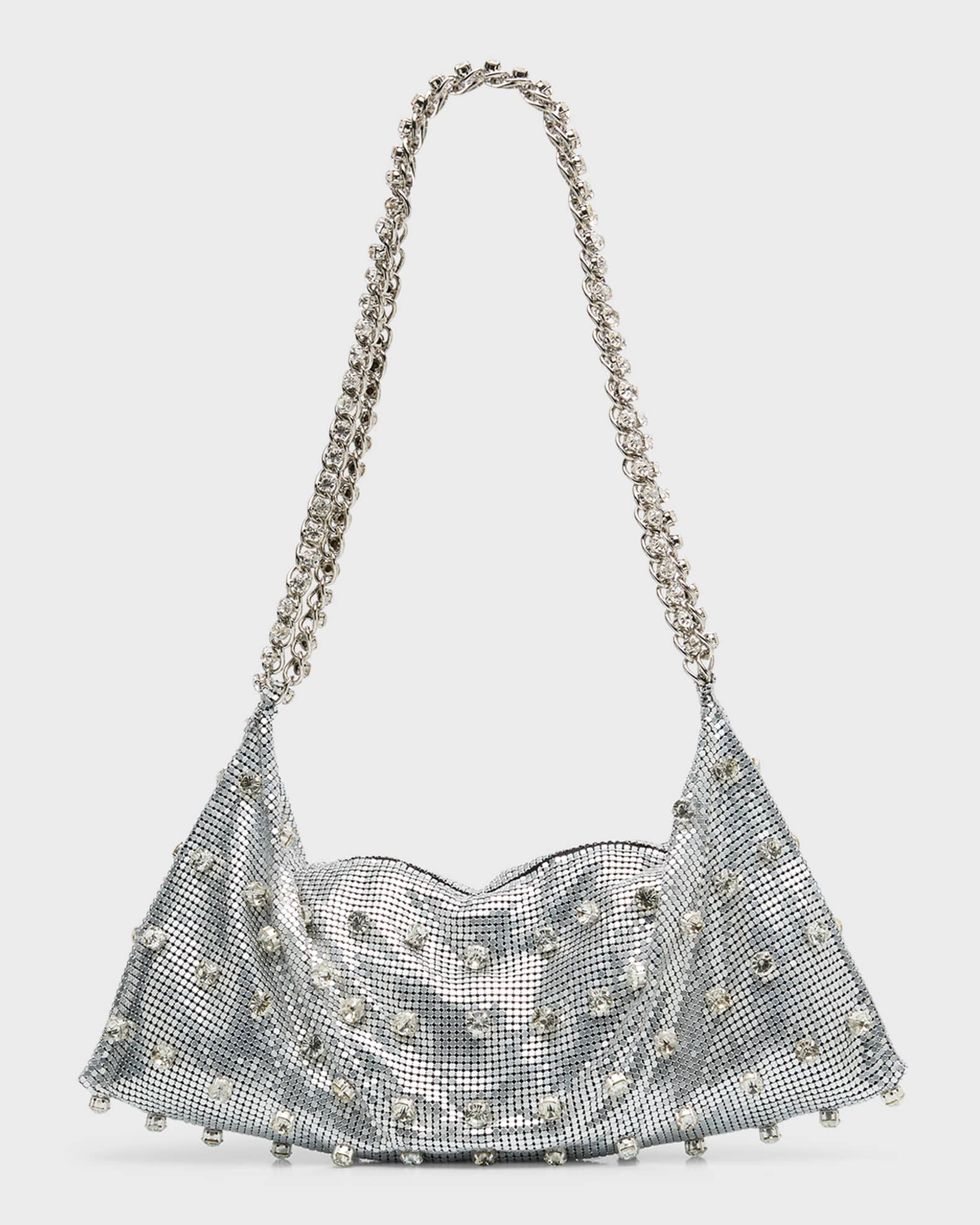 Simone Embellished Metal Chain Shoulder Bag
