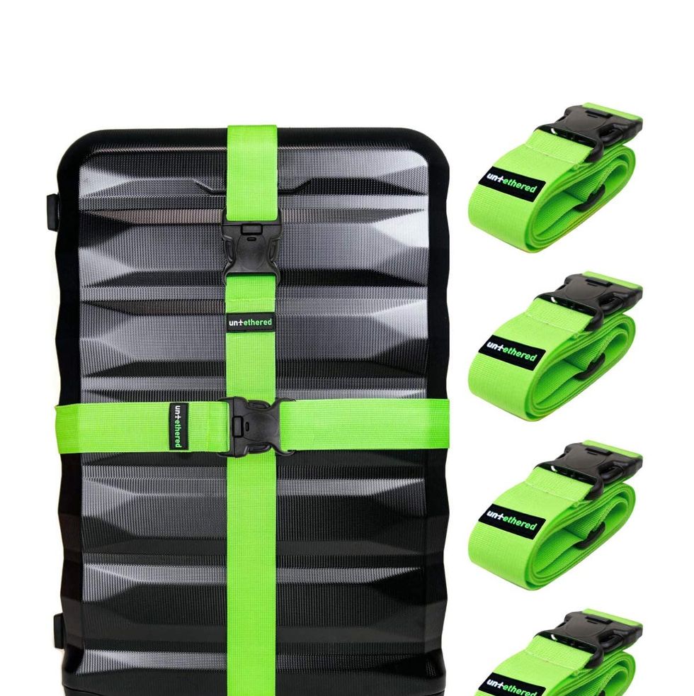 2 Adjustable Luggage Straps Suitcase Secure Baggage Belt Lock