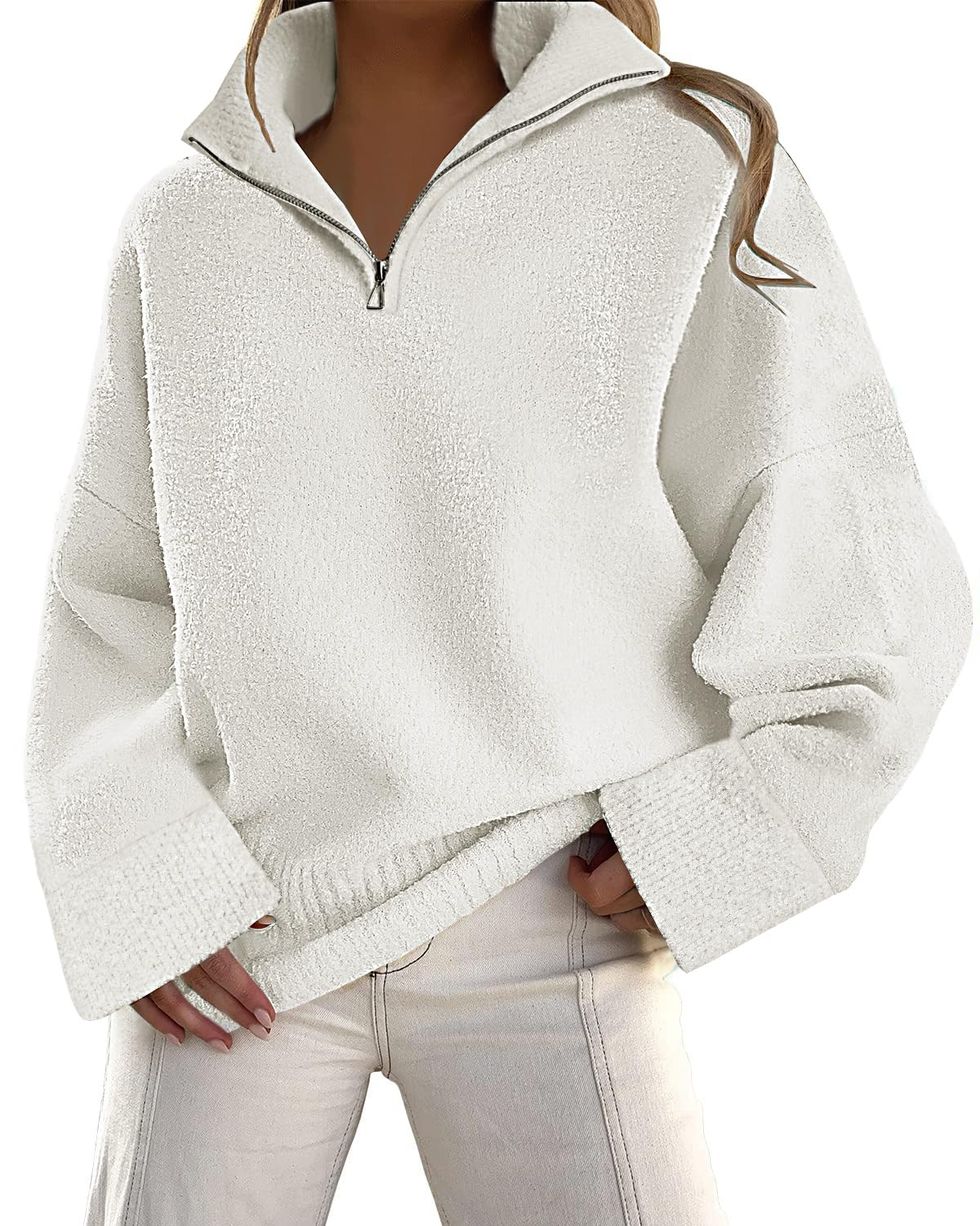 Oversized Quarter Half-Zip Pullover 