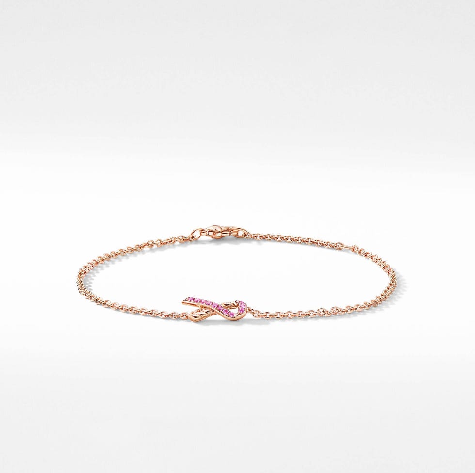 Cable Collectibles® Ribbon Chain Bracelet in 18K Rose Gold with Pavé Pink Sapphires Cable Collectibles® Ribbon Chain Bracelet in 18K Rose Gold with Pavé Pink Sapphires