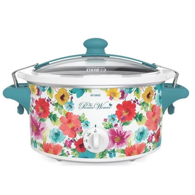 The Pioneer Woman Breezy Blossom 6-Quart Portable Slow Cooker