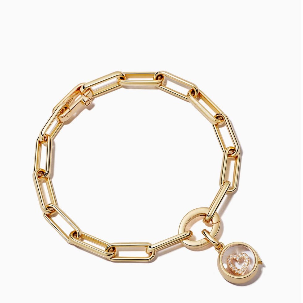 Single Round Locket Link Bracelet 14k Single Round Locket Link Bracelet 14k