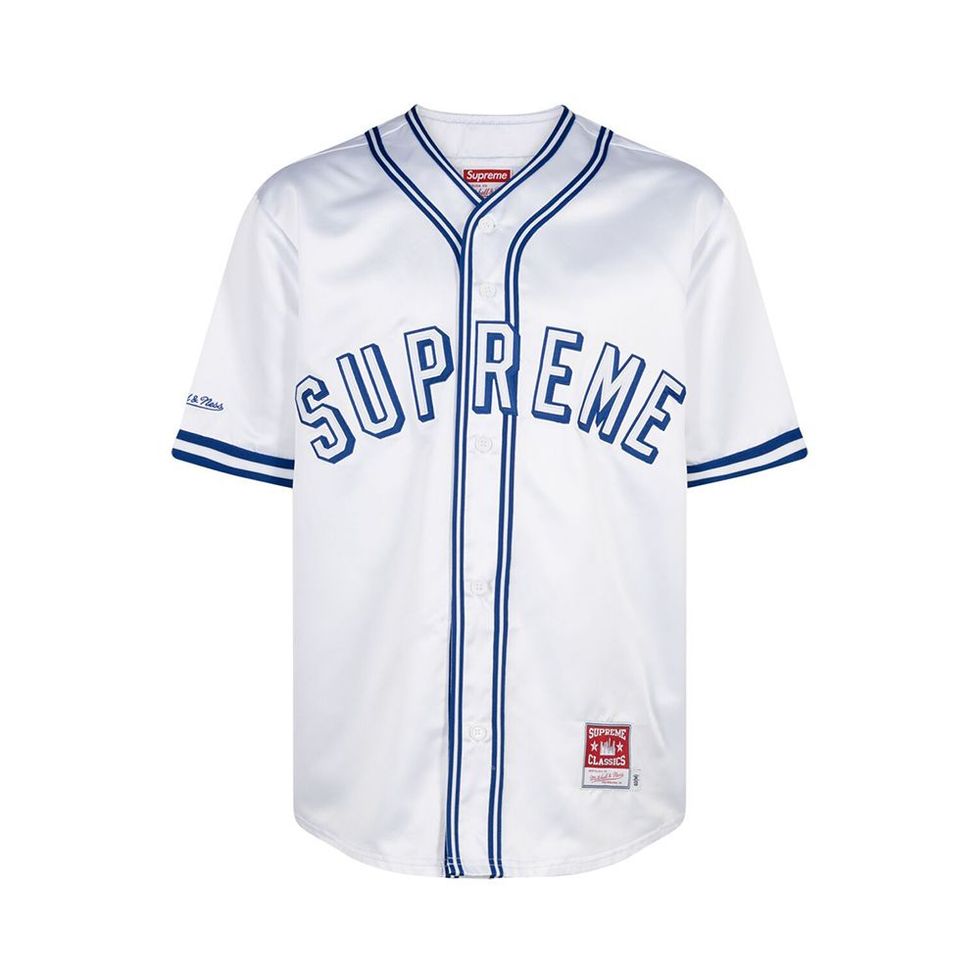 Supreme, Shirts, Patchwork Denim Supreme Baseball Jersey