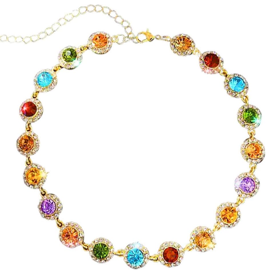 Colorful Crystal Choker