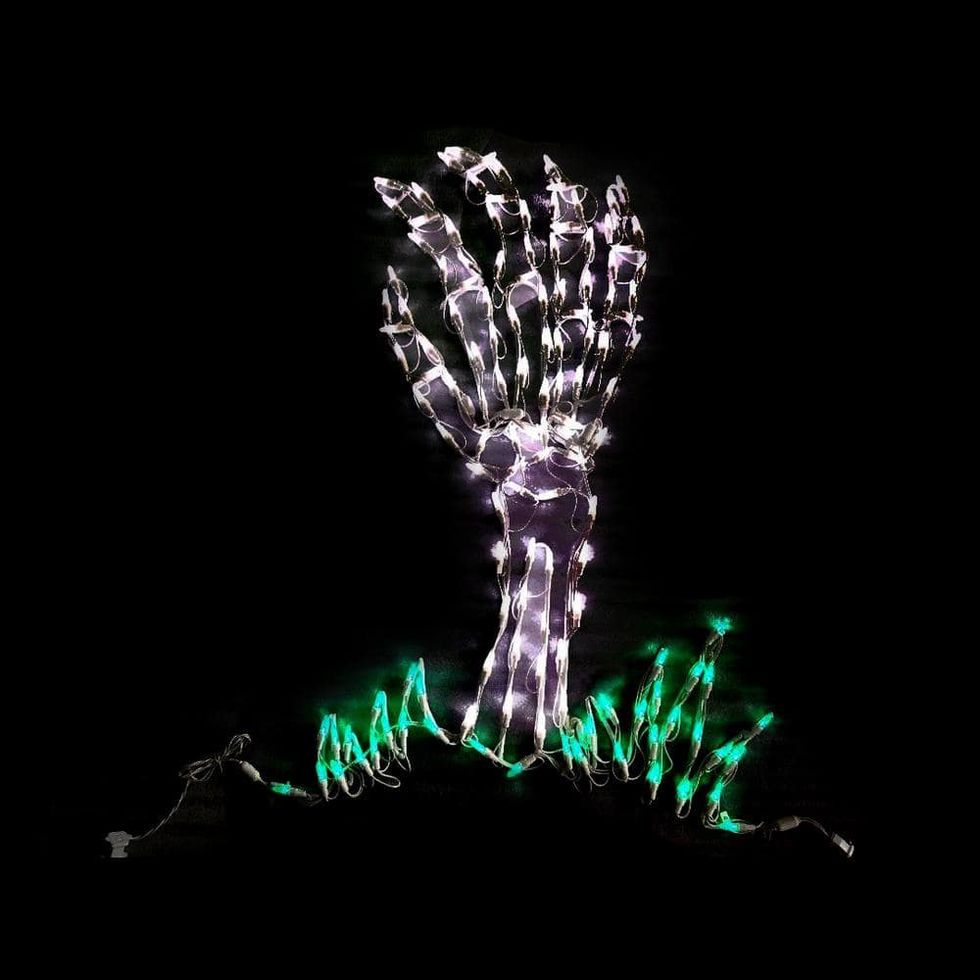LED Skeleton Hand Halloween Yard Decoration