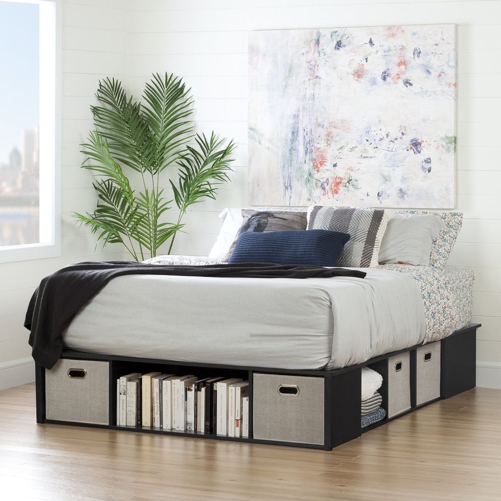 Queen Platform Bed Frame (Space saver bed / bed risers)