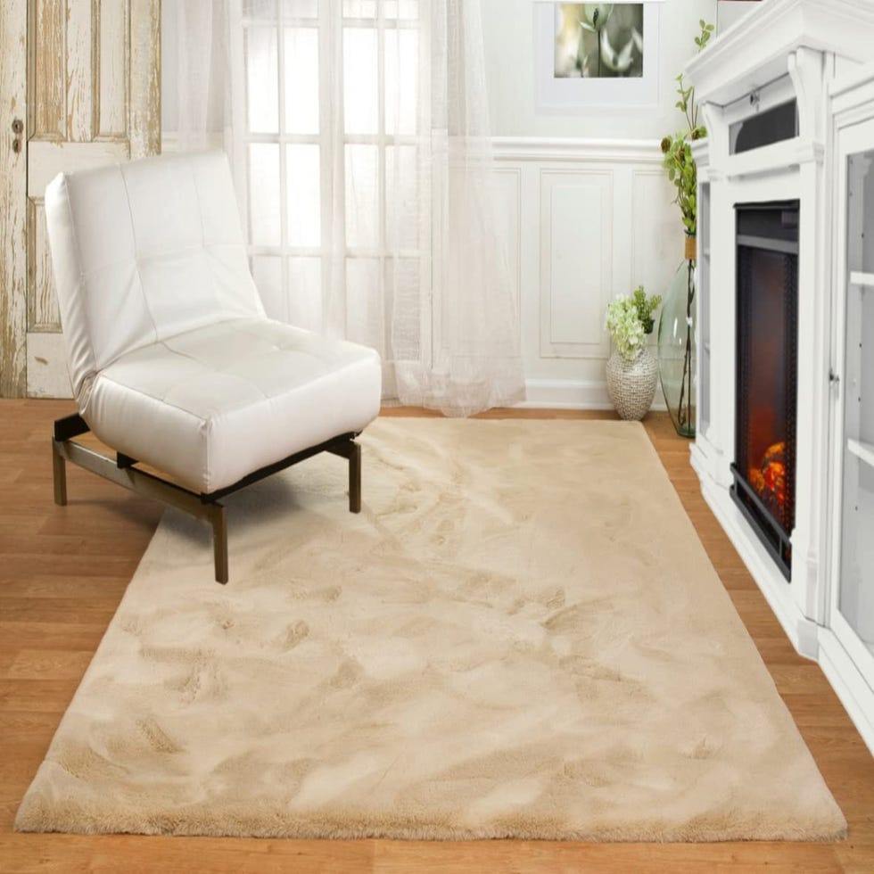 Camel Faux Rabbit Shag Rug