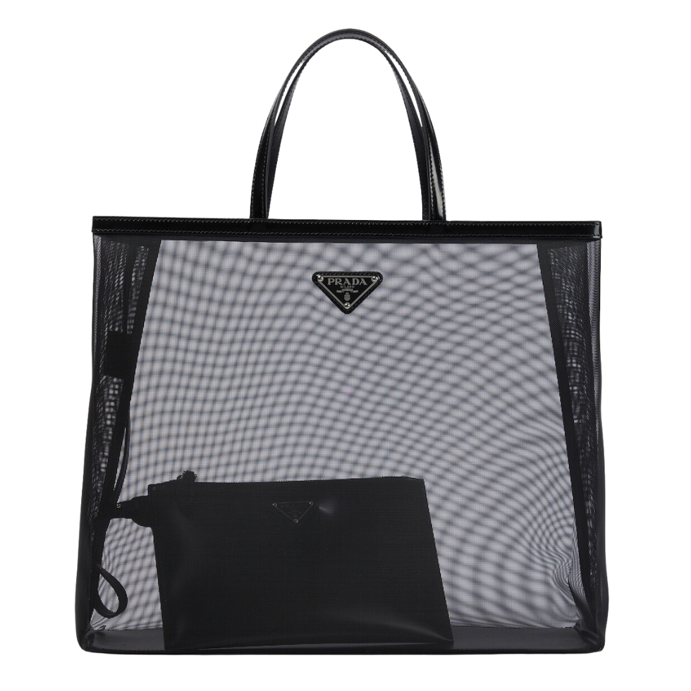 Prada mesh tote