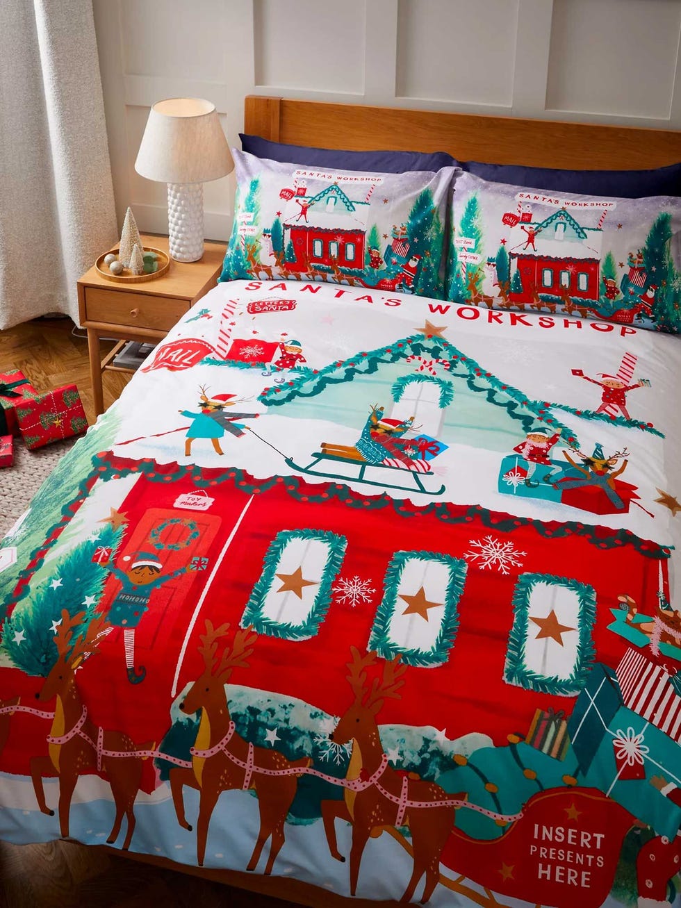 Cotton Blend Santa's Workshop Bedding Set, from £19.50