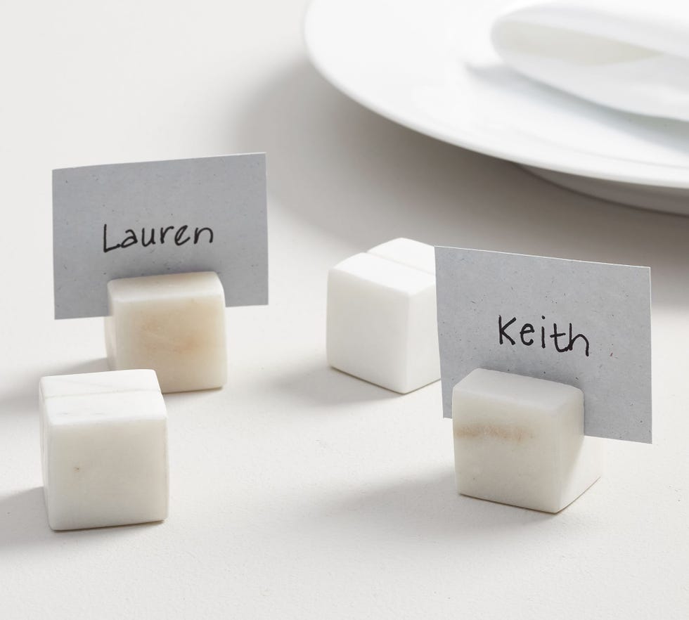 Marble Cube Place Card Holders
