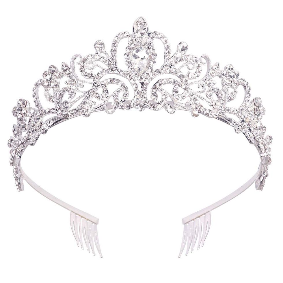 Silver Crystal Tiara Crown