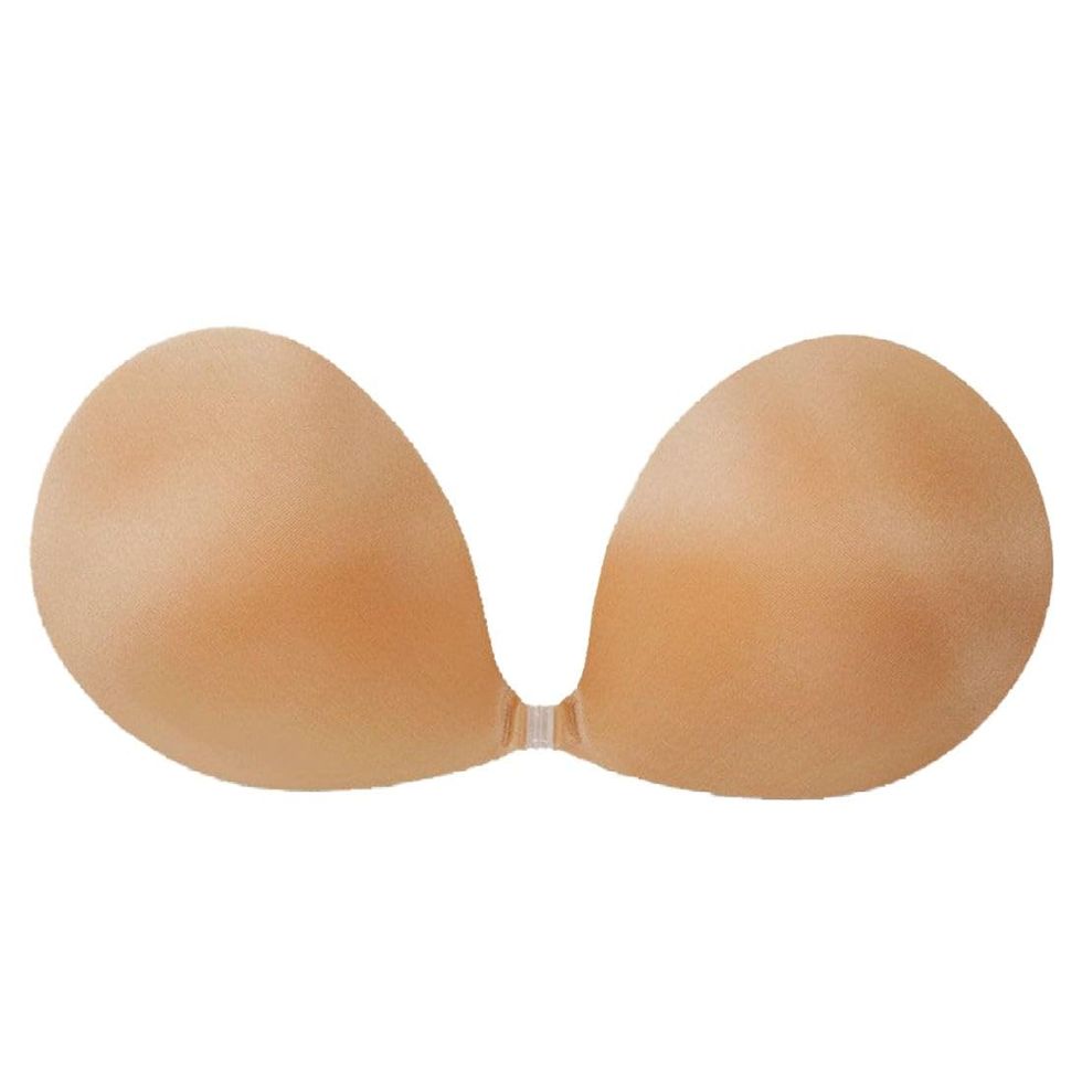 Self-adhesive bra with lacing - Beige - Ladies