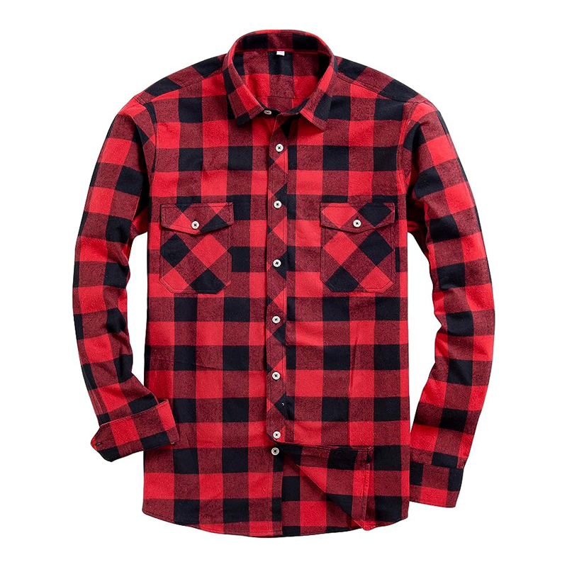 LEEy-world Fall Jacket Authentics Men's Long Sleeve Quilted Lined Flannel  Shirt Jacket with Hood Red,5XL