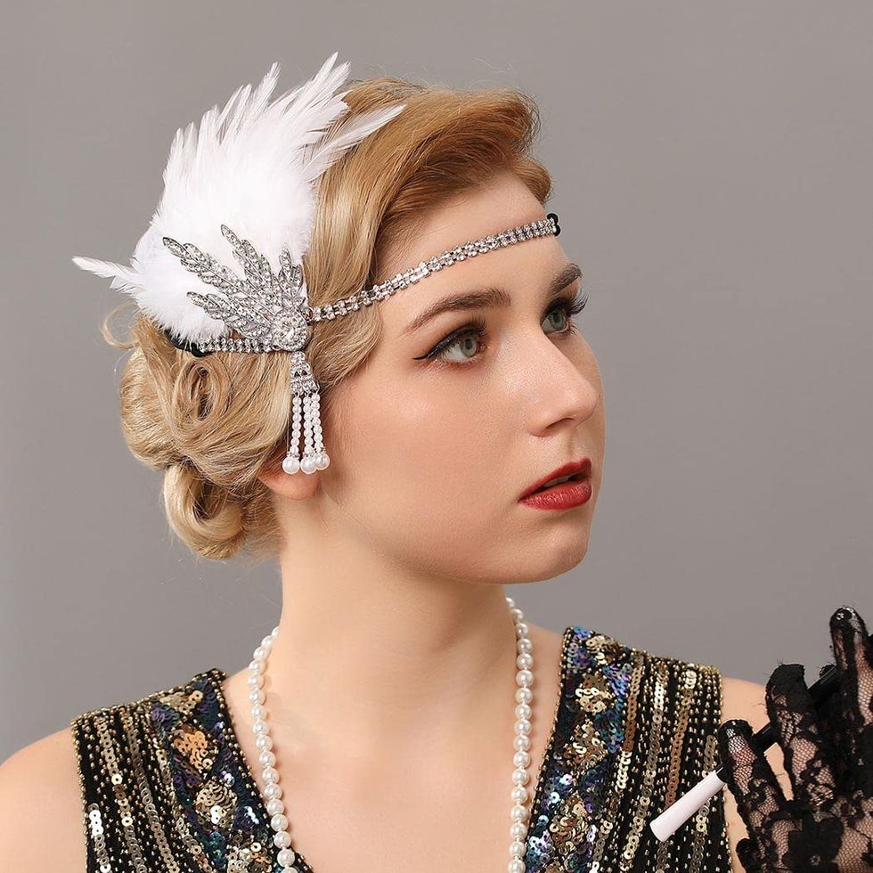 1920's Flapper Feather Headband