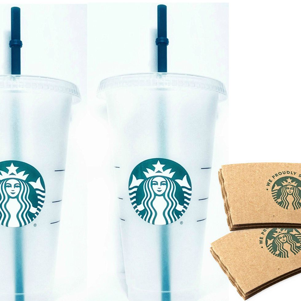 Starbucks 2 Pack Reusable Venti Frosted Cold Cup With