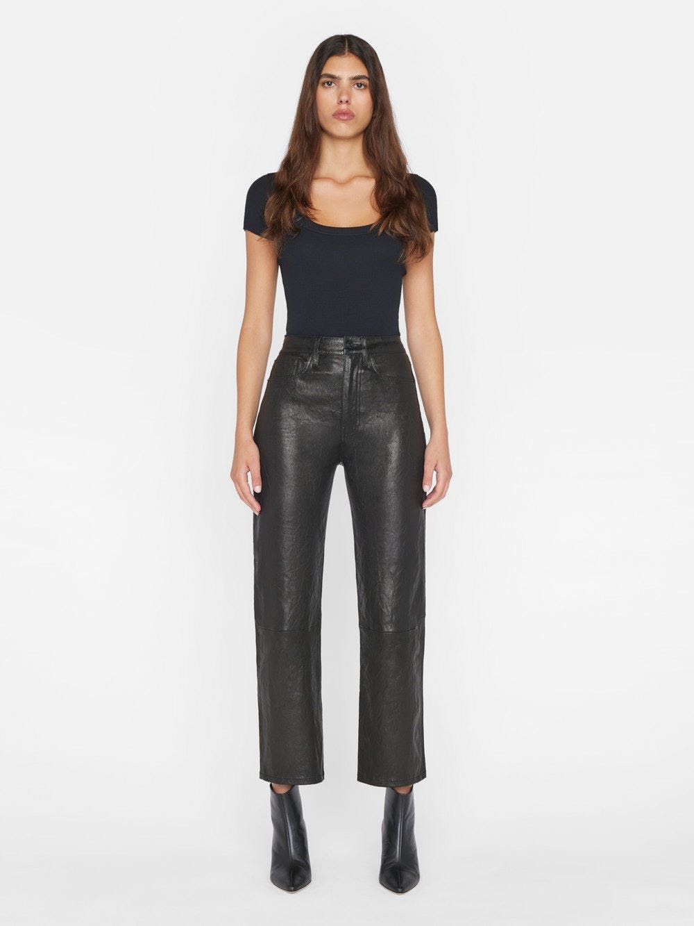 6 Trendy Leather Pants Outfit Ideas | Bergdorf Goodman