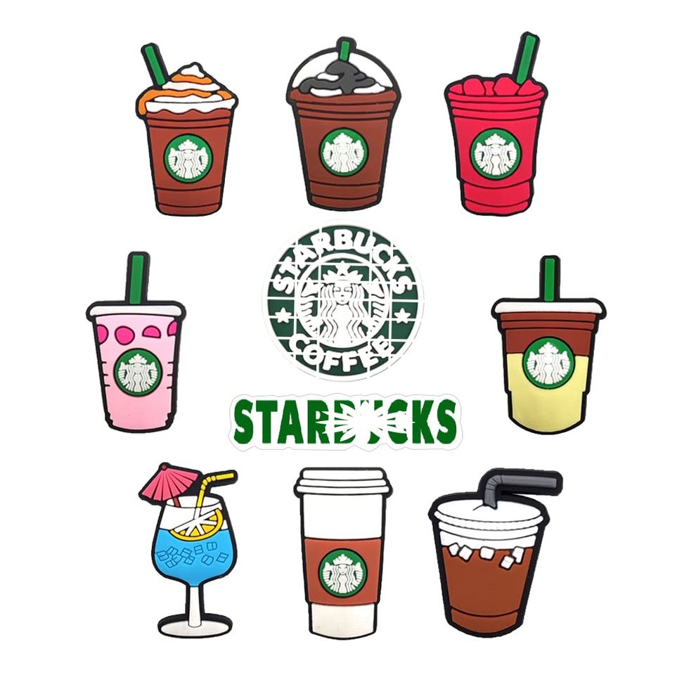 Starbucks Theme Custom Logo for Caffeine Lover Pen Favors - Gifts for Work  - 6 pieces