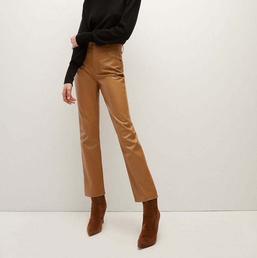 Joey Vegan Leather Straight-Leg Pant Joey Vegan Leather Straight-Leg Pant