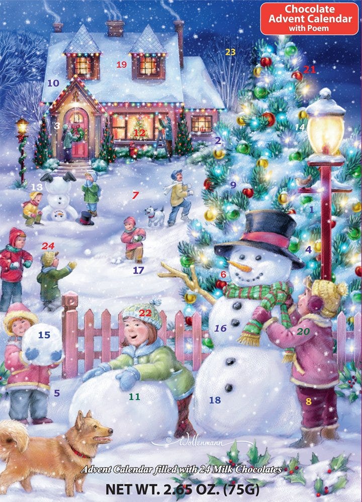 Snowman Celebration Chocolate Advent Calendar