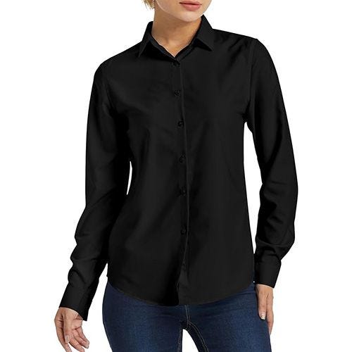 Black Button-Down Shirt