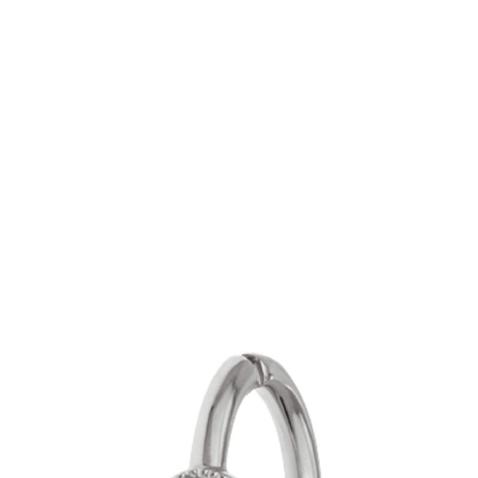 Scalloped Diamond Hoop Earring 9.5mm
